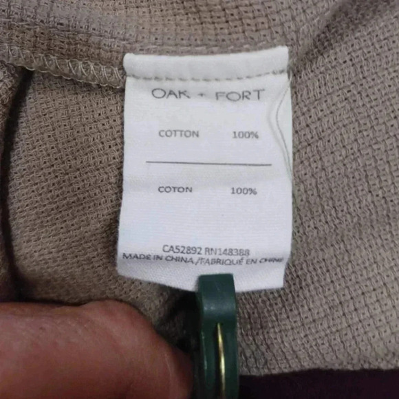 Oak + Fort Short Sleeve Midi Light Brown Dress  Size Medium - Picture 7 of 7